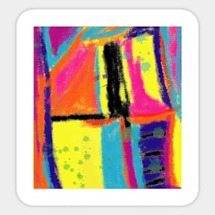 Abstract Digital Art Sticker